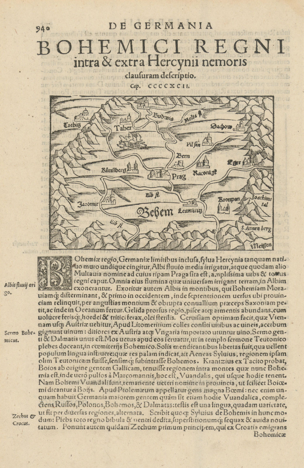 Associate Product Bohemici Regni intra & extra… Bohemia, Czechia. SEBASTIAN MÜNSTER 1572 old map