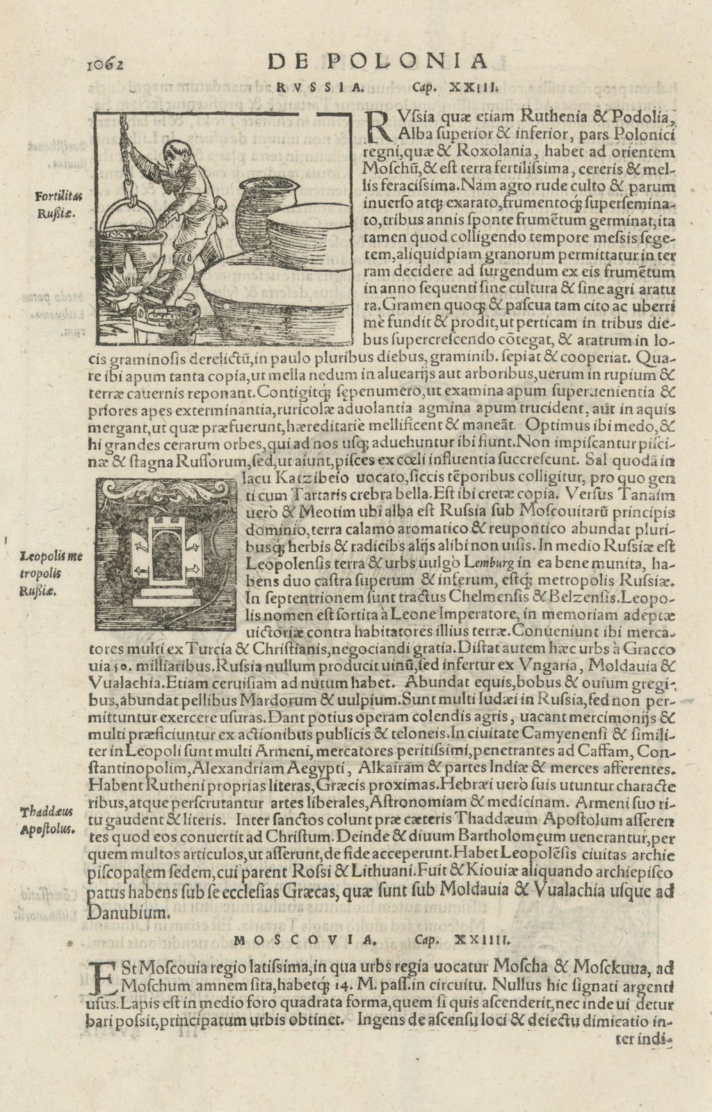 Fortilitas Russiae. Russian blacksmith. SEBASTIAN MÜNSTER 1572 old print