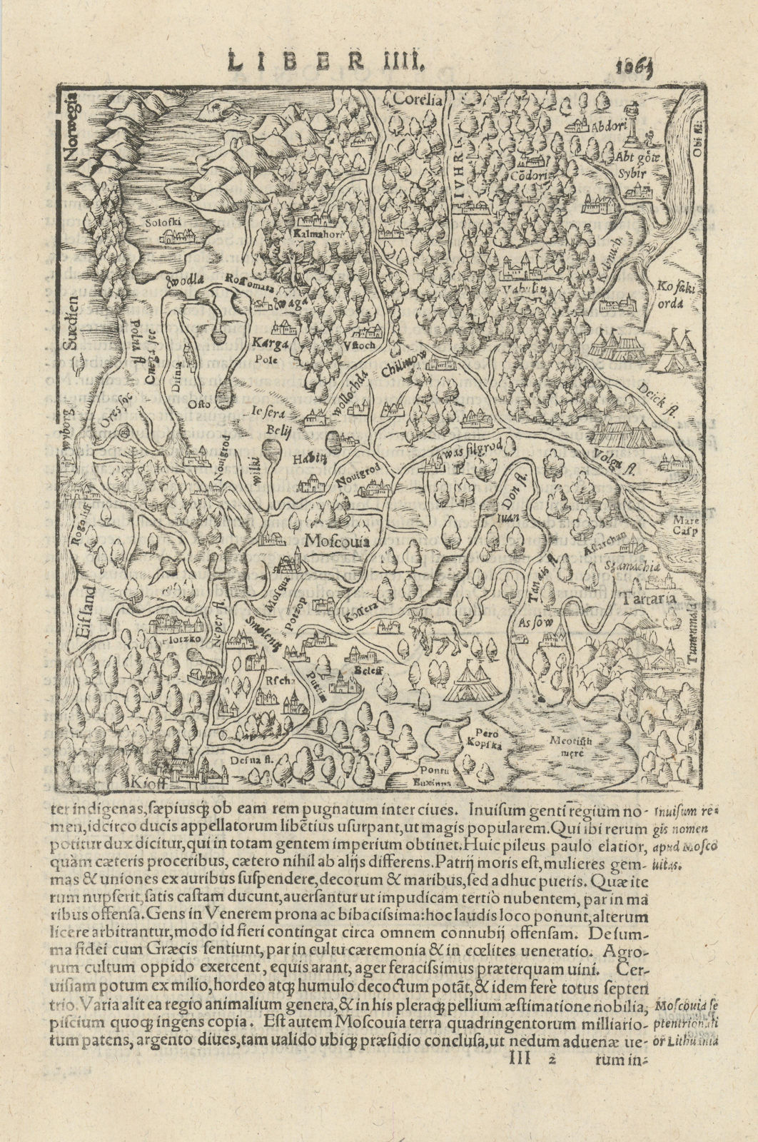 Associate Product Untitled map of Moscovy. Russia Ukraine. Kiev-Caspian-Karelia. MÜNSTER 1572