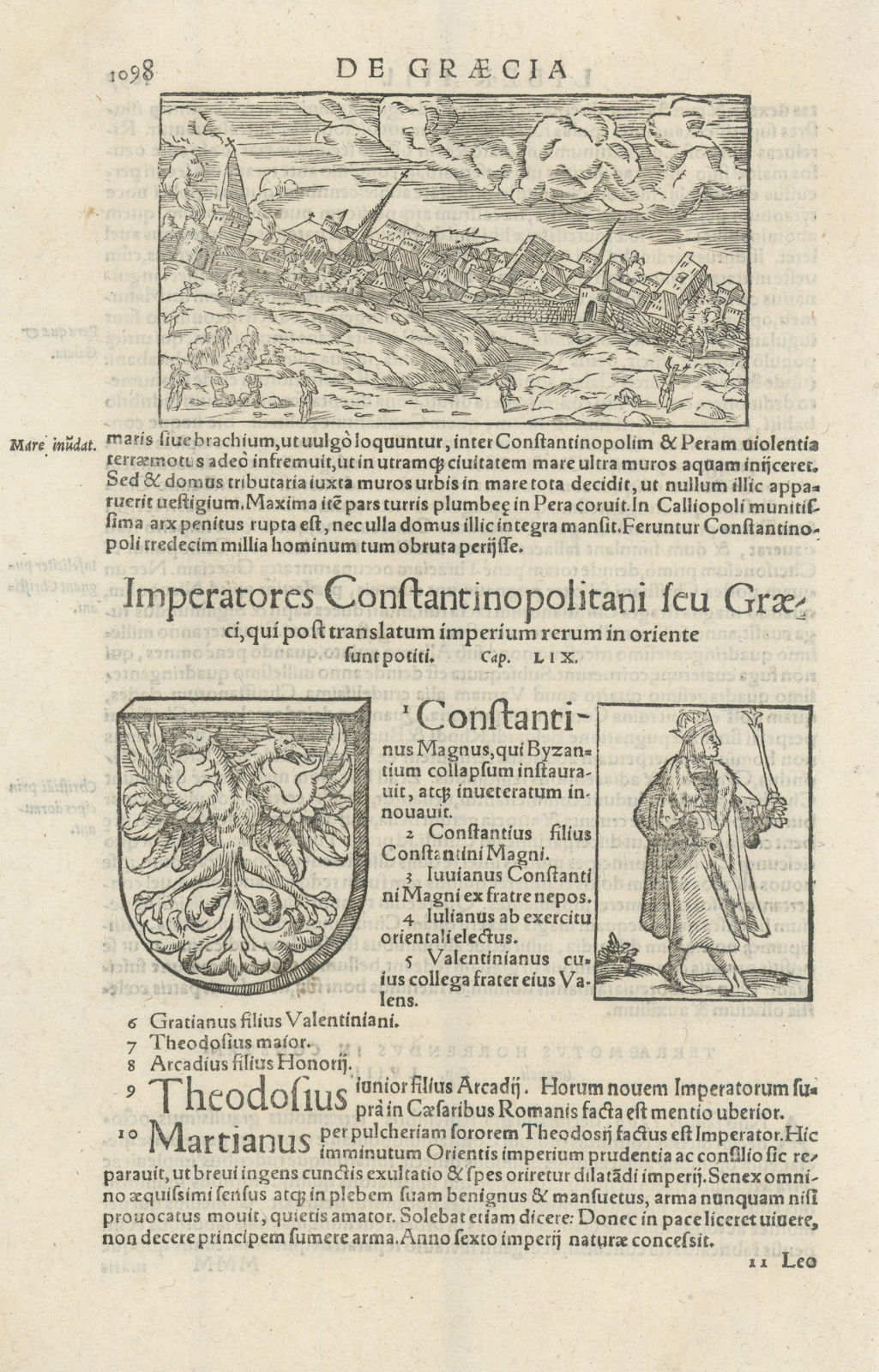 Associate Product Constantinople / Istanbul earthquake 1509 Kiyamet-i Sugra. MÜNSTER 1572 print