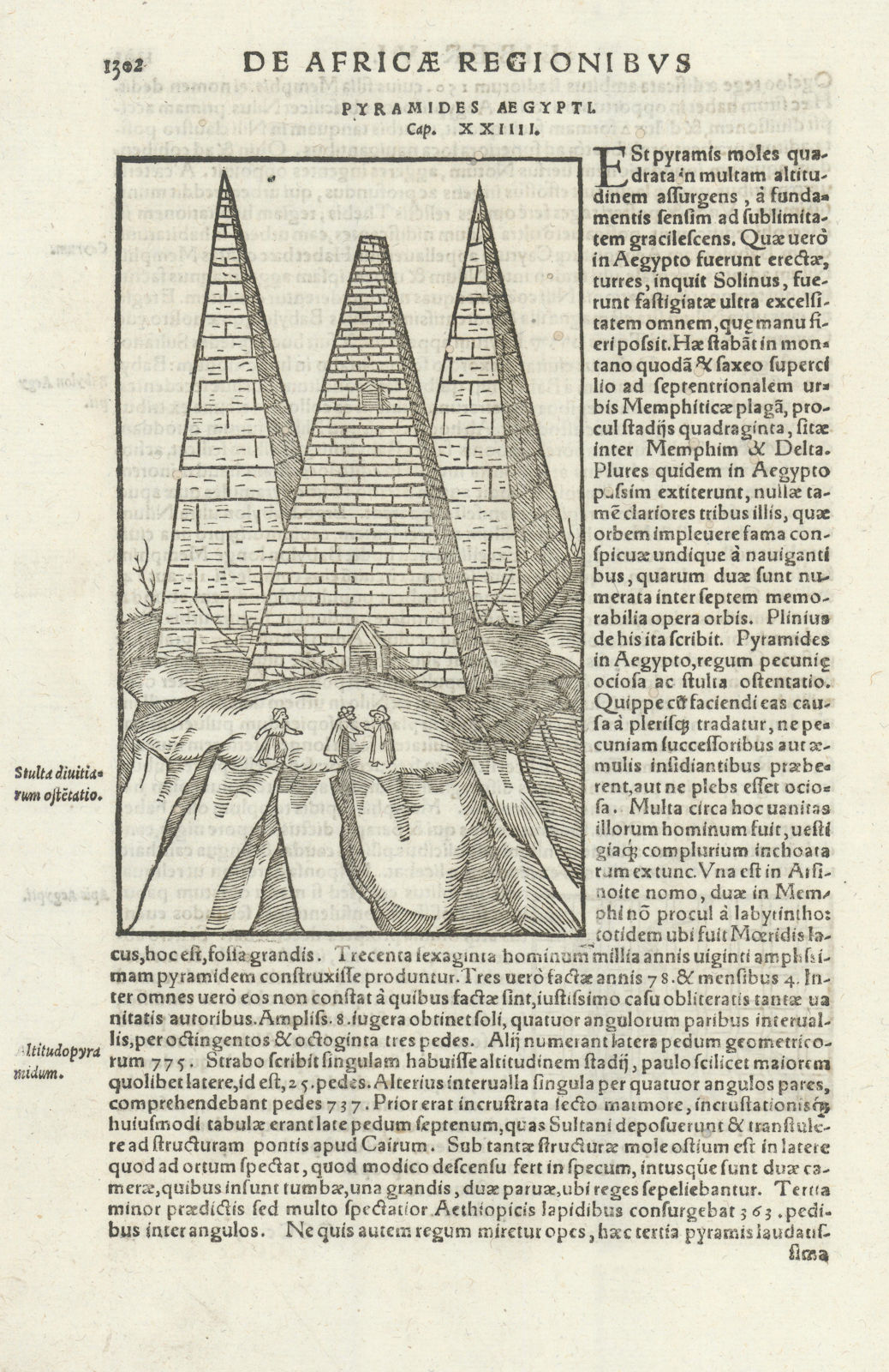 Associate Product Pyramides Aegypti. Pyramids of Giza, Egypt. SEBASTIAN MÜNSTER 1572 old print