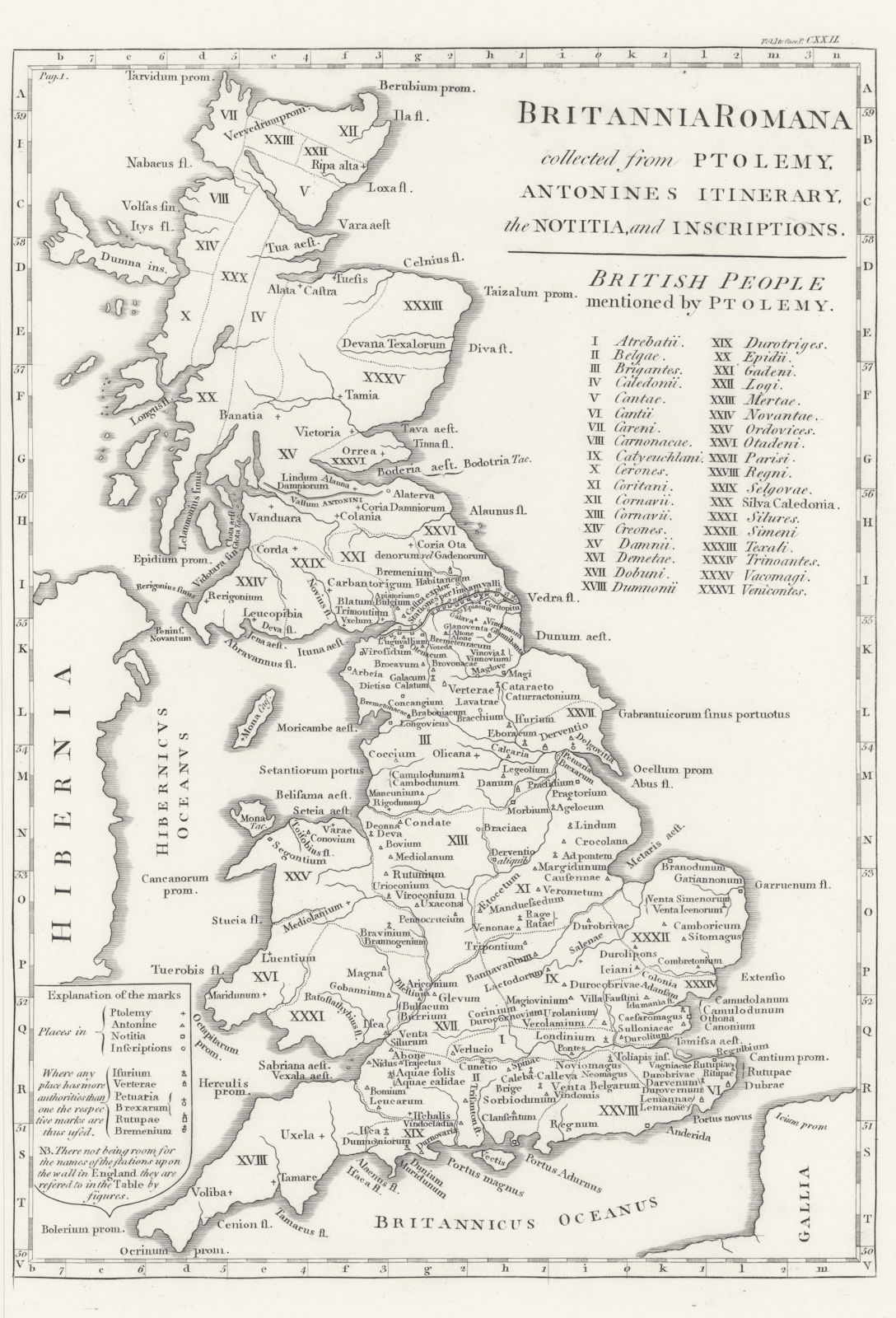 "Britannia Romana, collected from Ptolemy…". Roman Britain. John CARY 1806 map