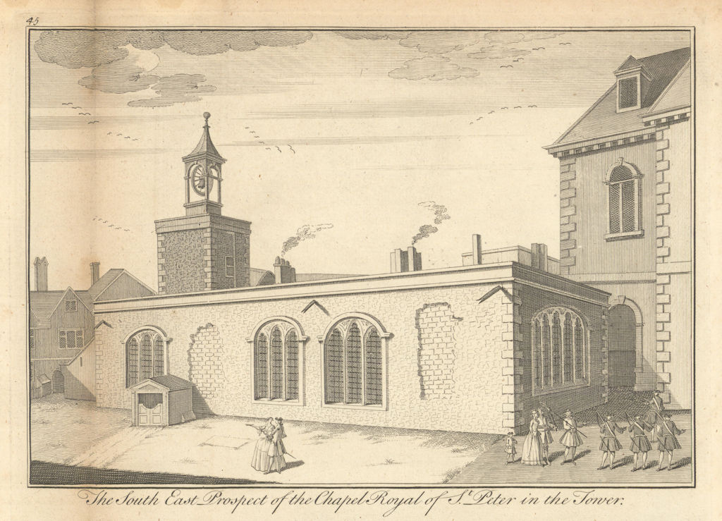 The Chapel Royal of St Peter ad Vincula (in the Tower) by Benjamin Cole 1760