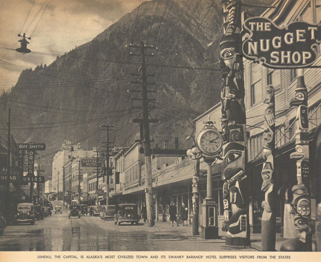 Associate Product View of Juneau, the Capital of Alaska 1942 old vintage print picture