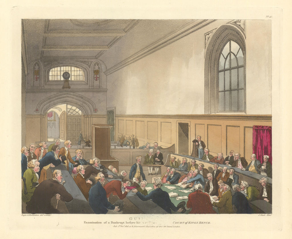 Guildhall. Examination of a Bankrupt… Court of King's Bench. Ackermann 1808