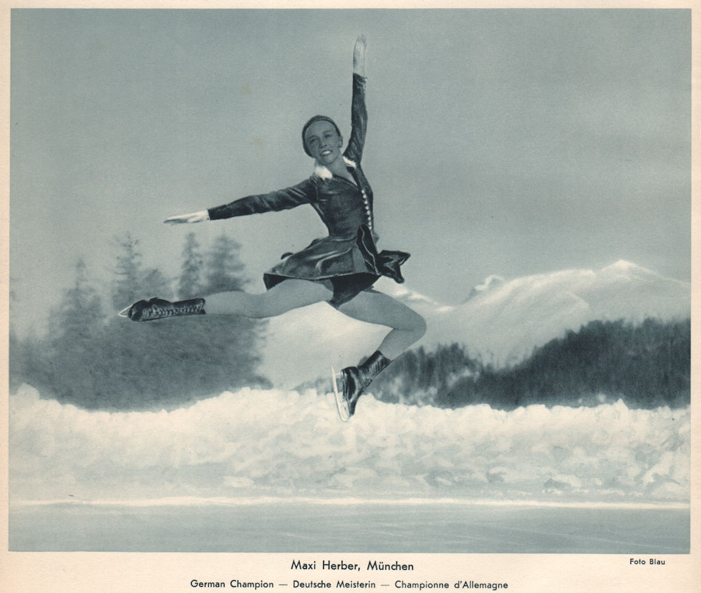 ICE FIGURE SKATING. Maxi Herber - German Champion - Deutsche Meisterin 1935