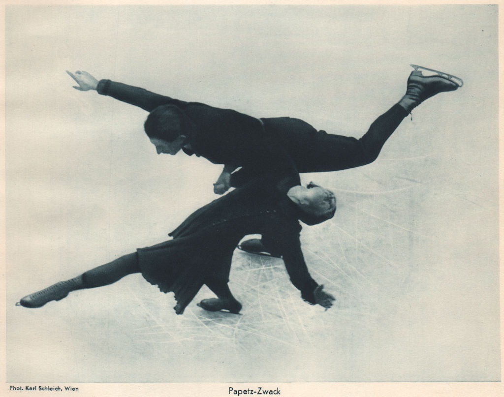 Associate Product ICE FIGURE PAIR-SKATING. Papetz - Zwack - Austrian & European Champions (2) 1935