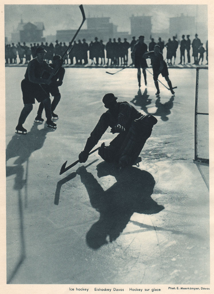 ICE HOCKEY. Ice hockey, Davos - Eishockey Davos - Hockey sur glace (1) 1935