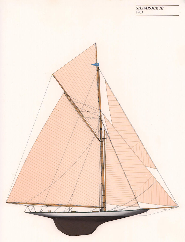 Associate Product Americas Cup - Shamrock III (1903) - Royal Ulster Yacht Club. JOHN GARDNER 1971