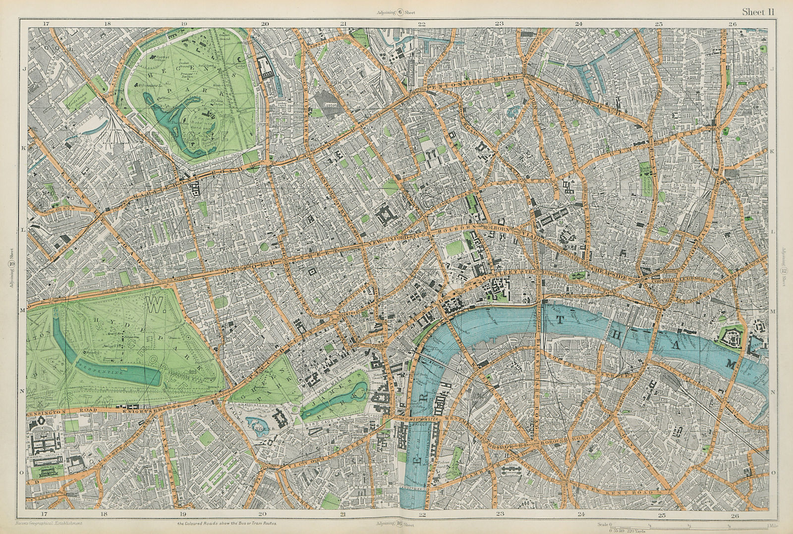Associate Product CENTRAL LONDON West End City Southwark Westminster Shoreditch. BACON  1913 map