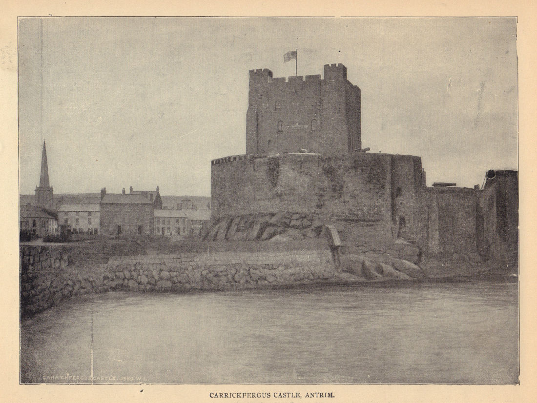 Associate Product Carrickfergus Castle, Antrim. Ireland 1905 old antique vintage print picture