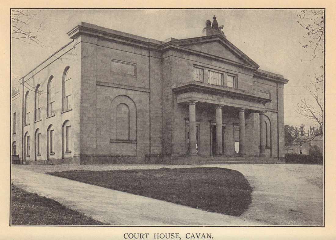 Court House, Cavan. Ireland 1905 old antique vintage print picture