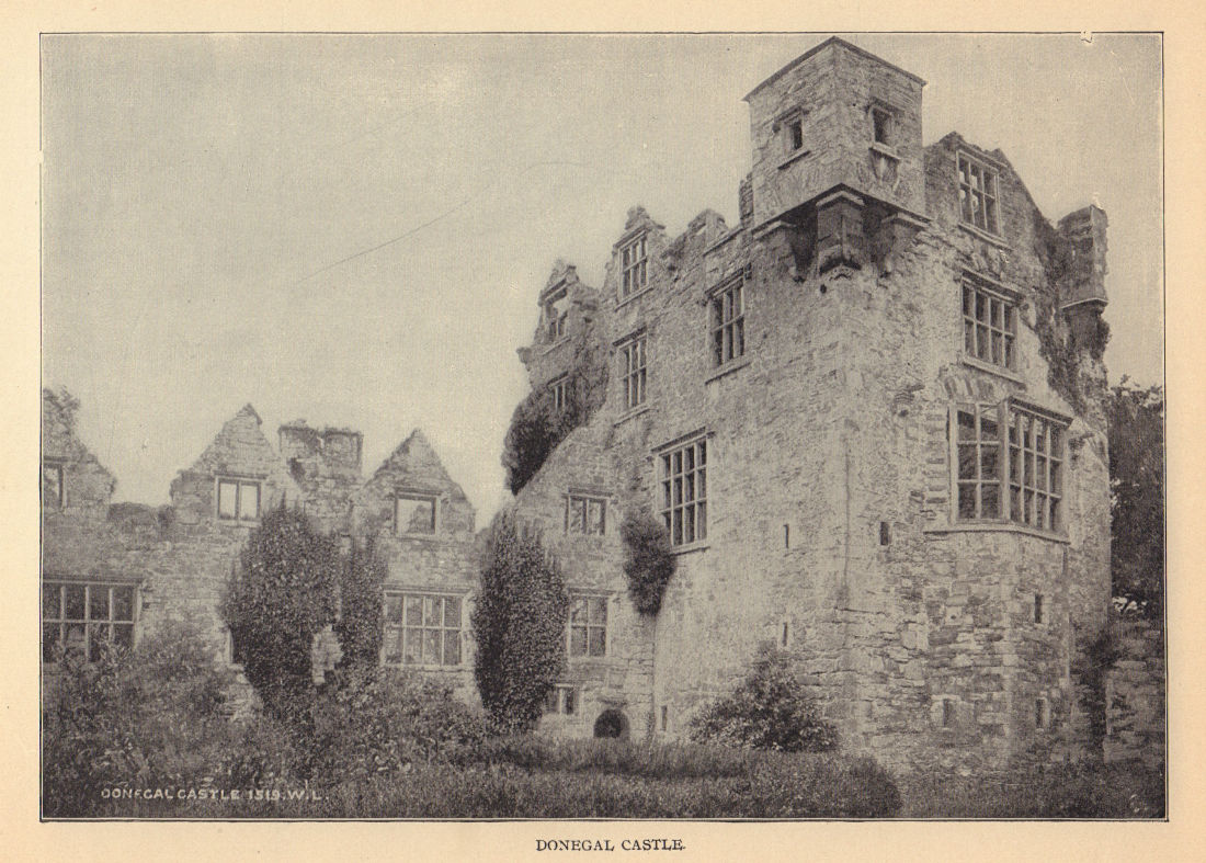 Donegal Castle. Ireland 1905 old antique vintage print picture