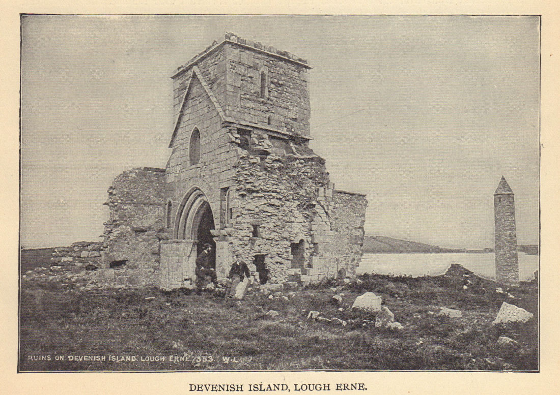 Associate Product Devenish Island, Lough Erne. Ireland 1905 old antique vintage print picture