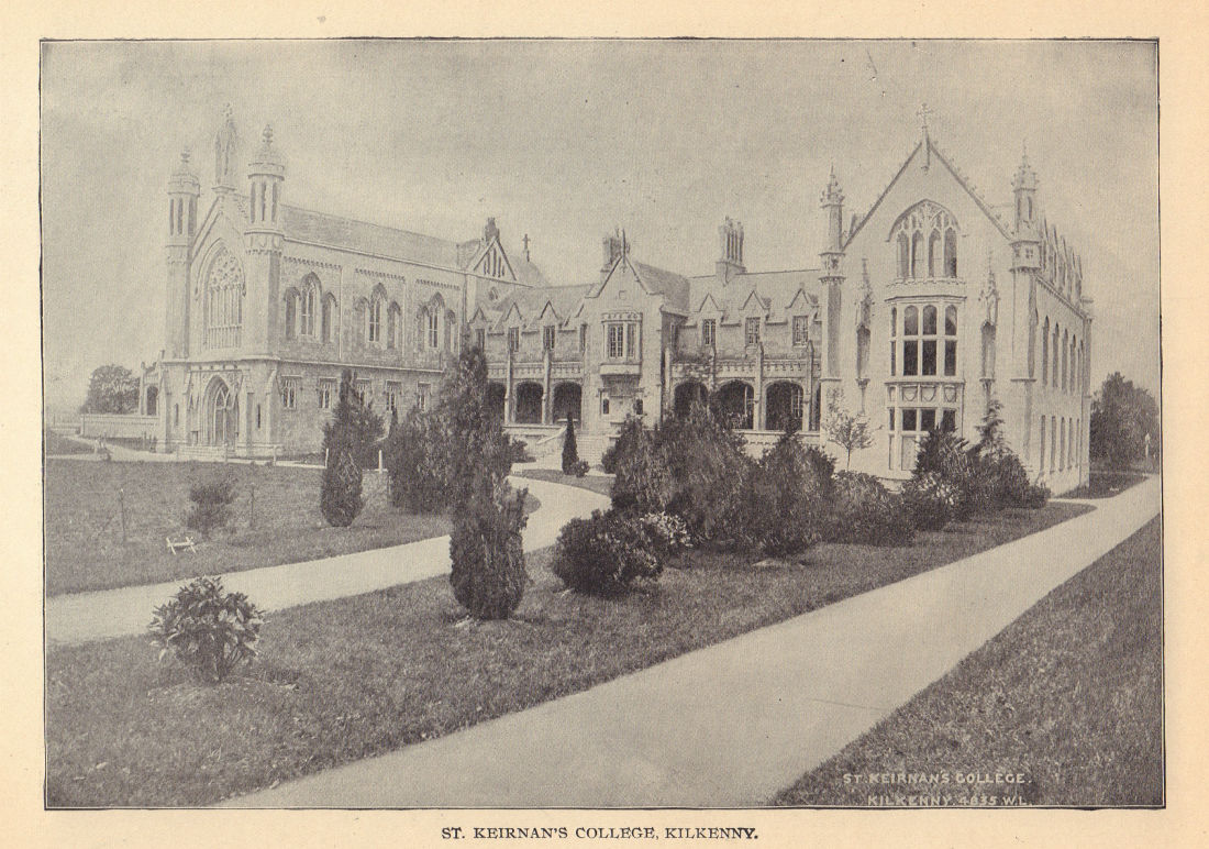St. Keirnan's College, Kilkenny. Ireland 1905 old antique print picture