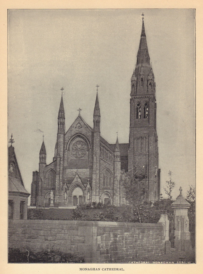 Monaghan Cathedral. Ireland 1905 old antique vintage print picture