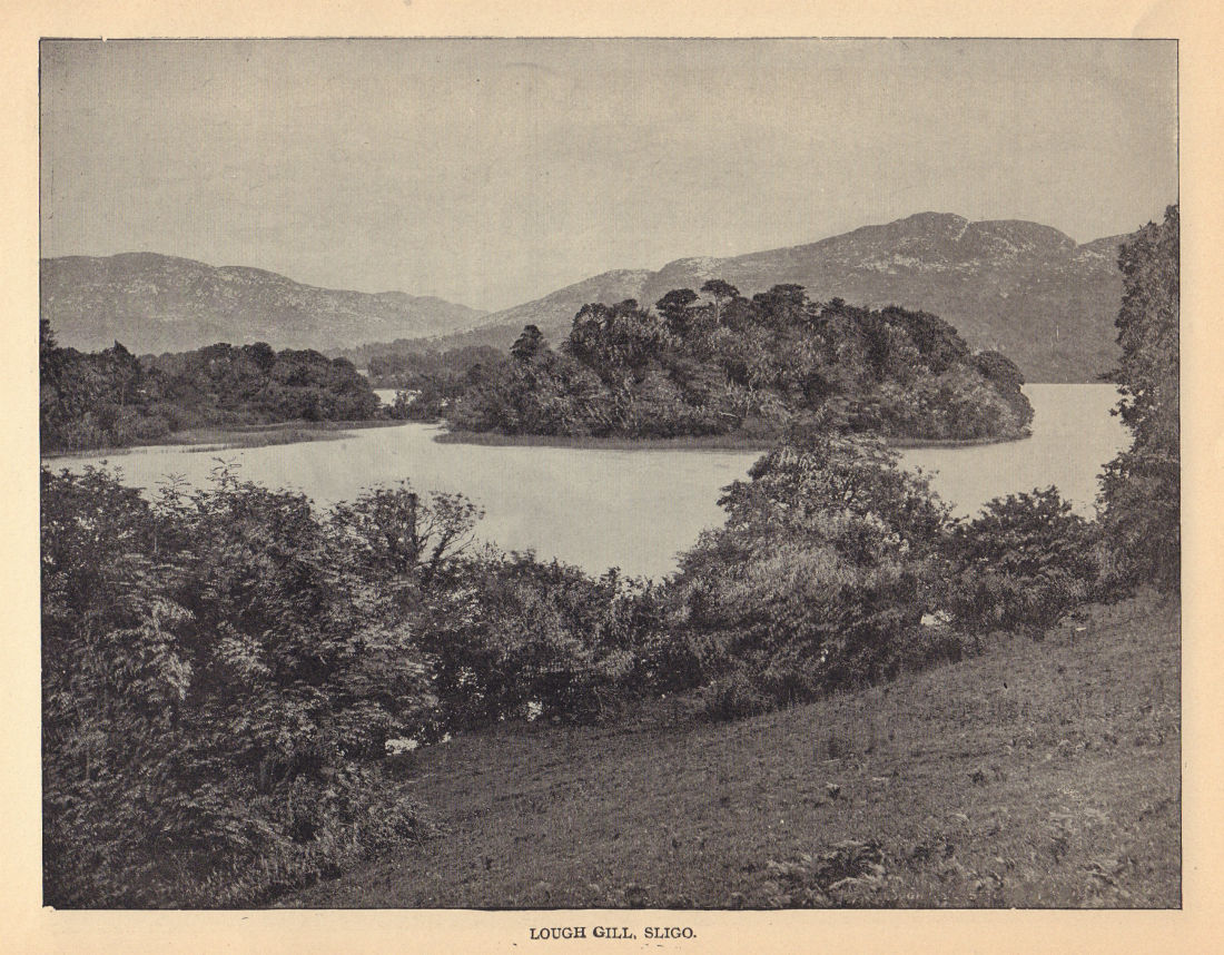 Lough Gill, Sligo. Ireland 1905 old antique vintage print picture