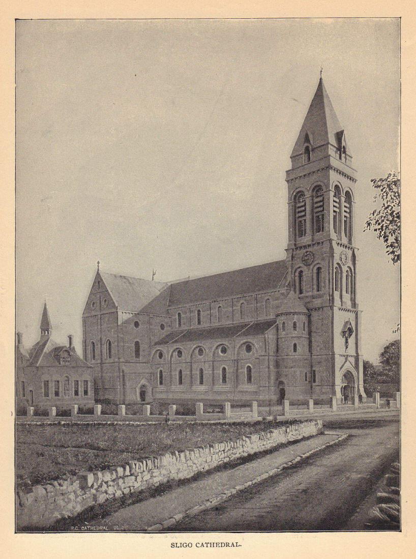 Sligo Cathedral. Ireland 1905 old antique vintage print picture