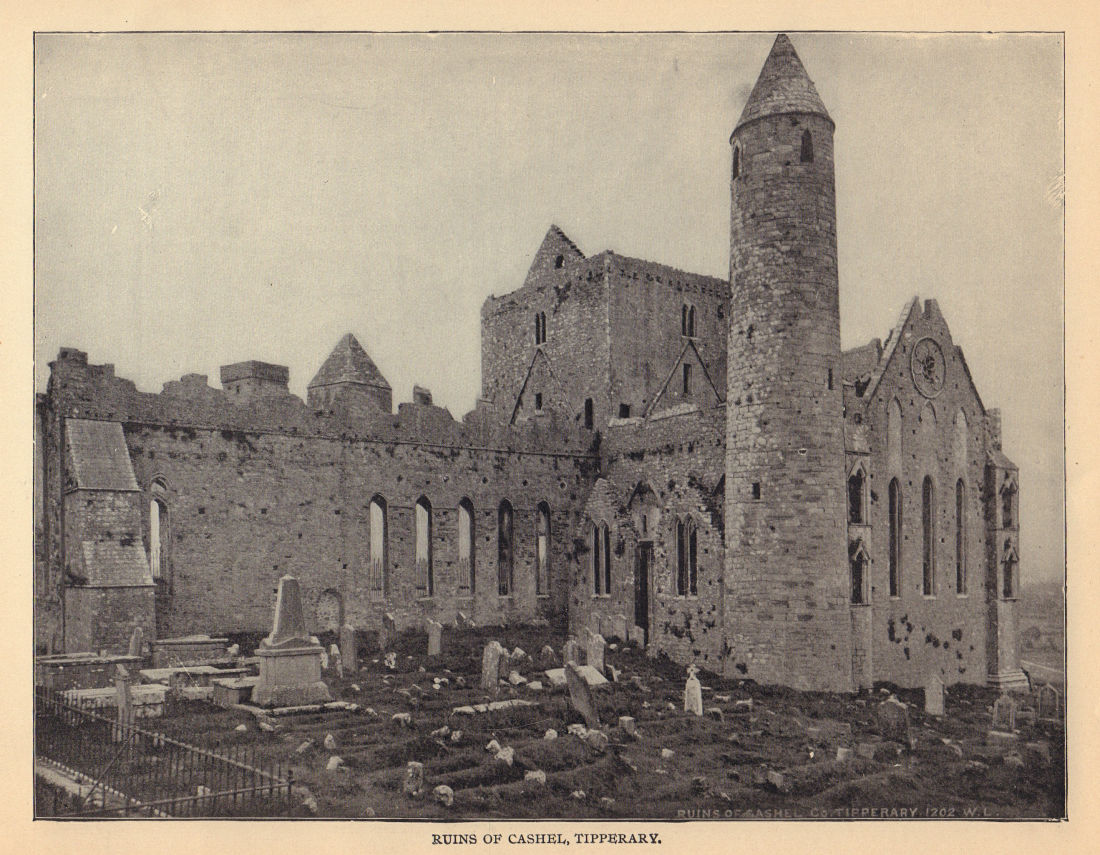 Ruins of Cashel, Tipperary. Ireland 1905 old antique vintage print picture