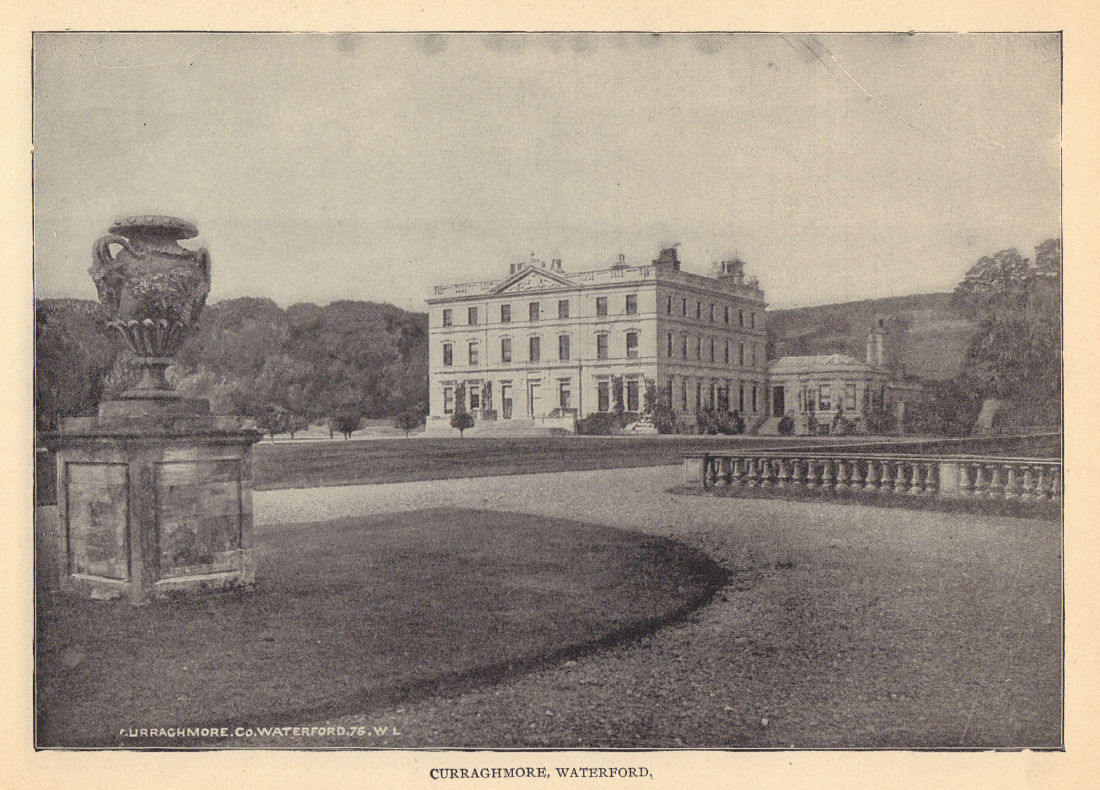 Curraghmore, Waterford. Ireland 1905 old antique vintage print picture