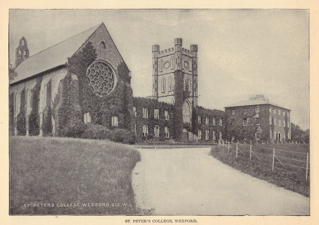 St. Peter's College, Wexford. Ireland 1905 old antique vintage print picture