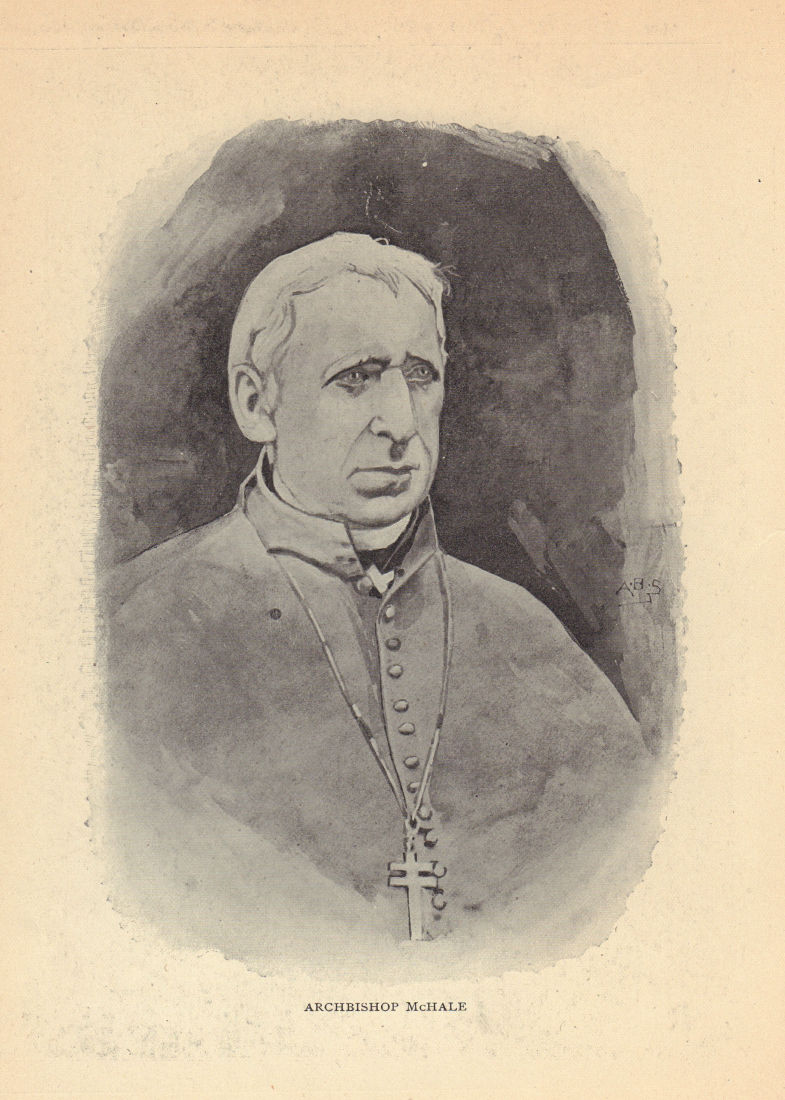 Archbishop McHale. Ireland clergy 1905 old antique vintage print picture