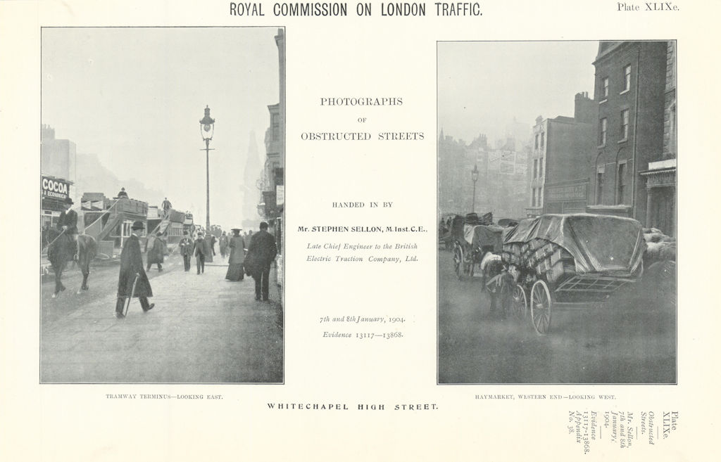 Associate Product Royal Commission on London Traffic. Whitechapel High Street obstructions #3 1906