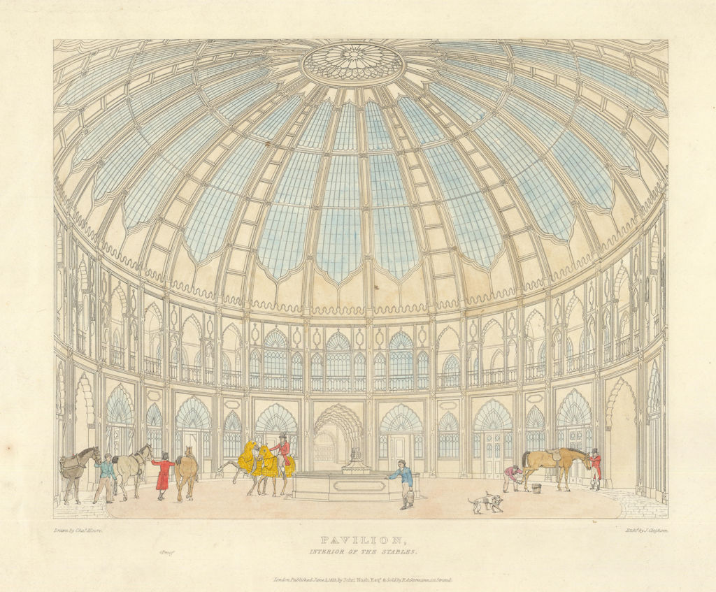 Brighton Royal Pavilion - Interior of the Stables. Now the Brighton Dome 1826