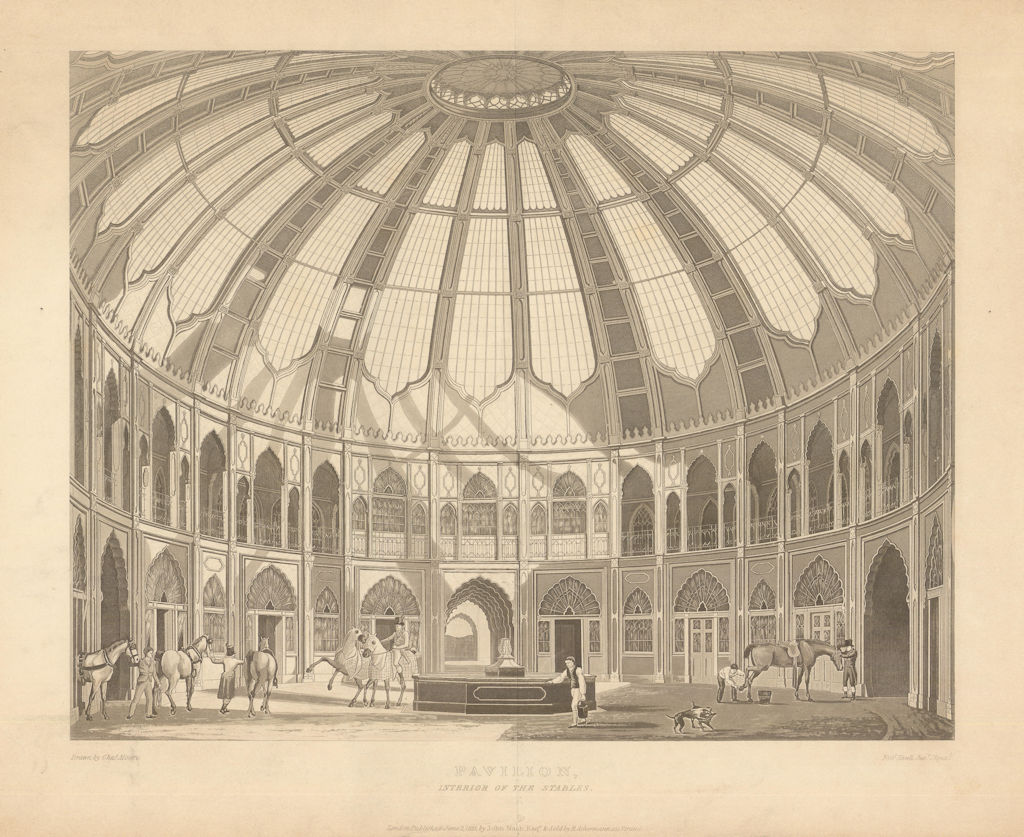 Brighton Royal Pavilion - Interior of the Stables. Now the Brighton Dome 1826