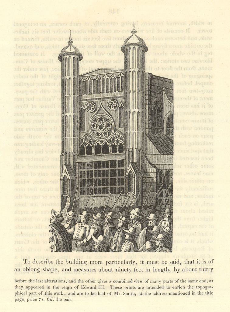 The old House of Commons. St. Stephen's Chapel. Anonymous. Westminster 1807