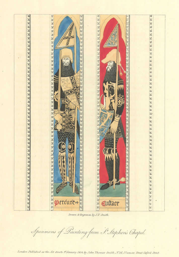 Painting from St. Stephen's Chapel, Westminster #1 by J.T. Smith 1807 print