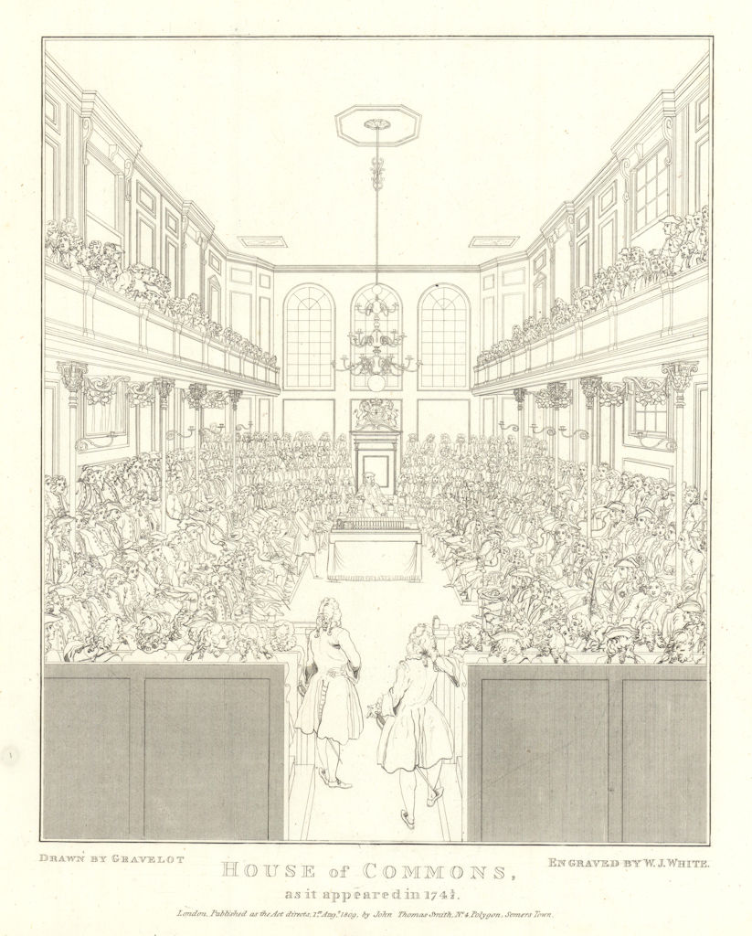The House of Commons as it appeared in 1741/2 by Hubert-François Gravelot 1809