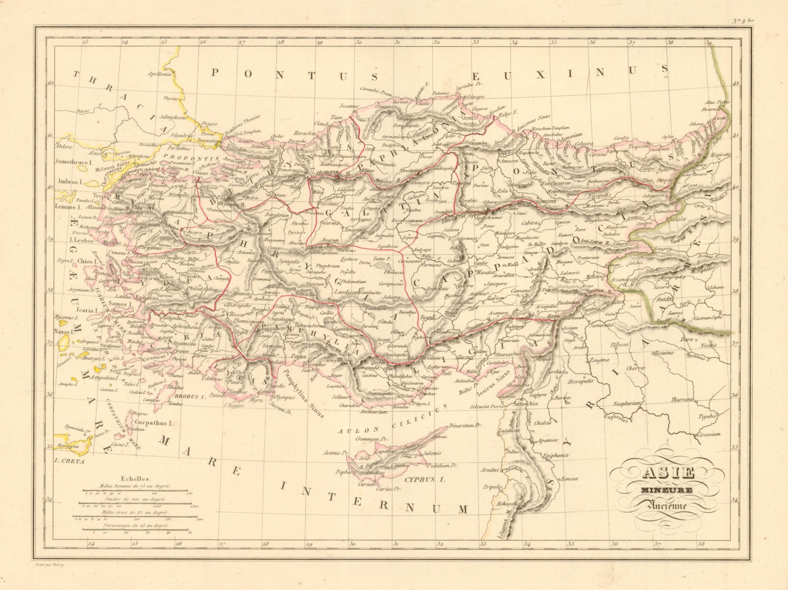 'Asie Mineure Ancienne'. MALTE-BRUN. Ancient Turkey Asia Minor Barbary 1836 map