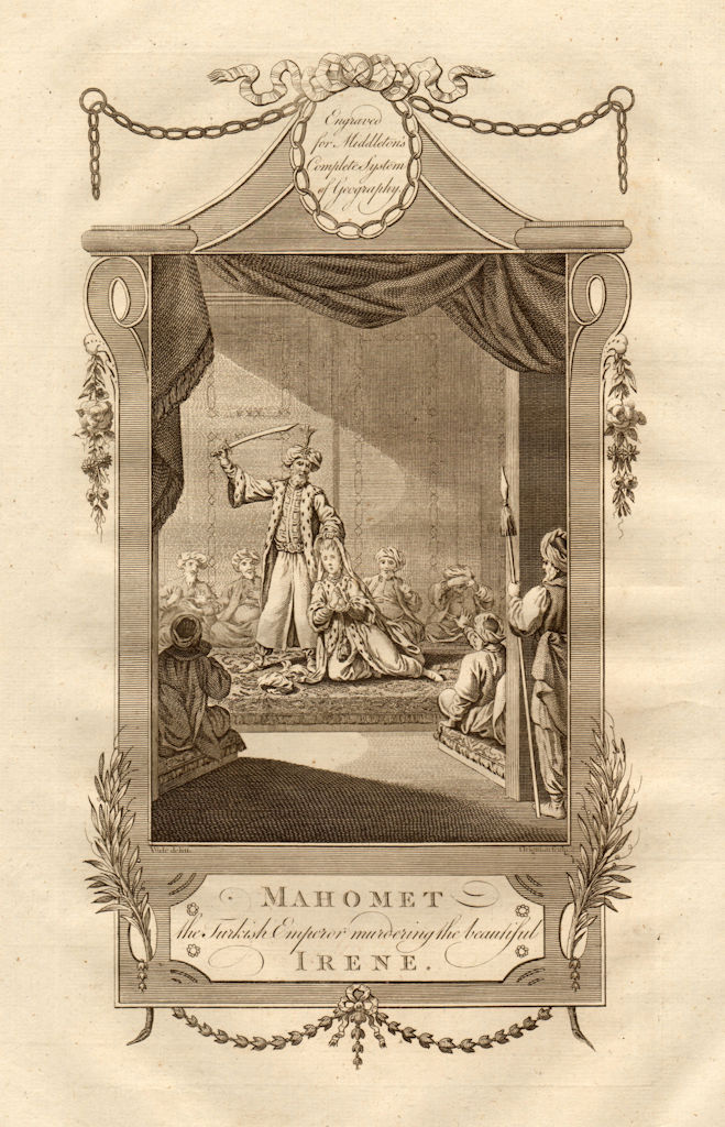 Mahomet, the Turkish Emperor murdering Irene. Sultan Mehmed II uxoricide 1779