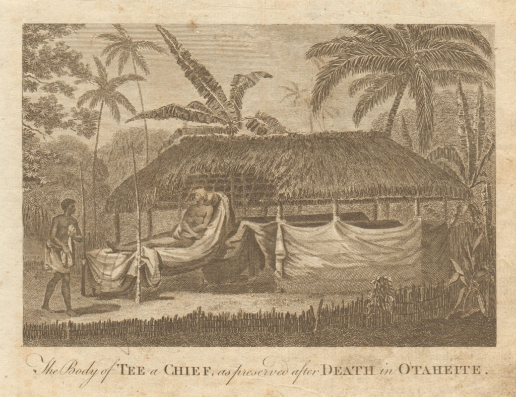 Associate Product The body of Tee, a chief, preserved after death in Otaheite. Tahiti. BANKES 1789