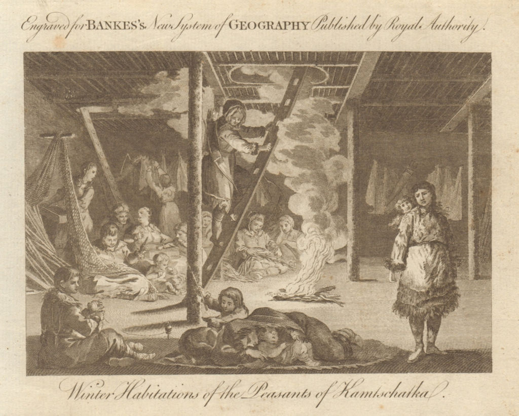 Winter habitations of Kamtschatka peasants. Kamchatka. Russia. BANKES 1789