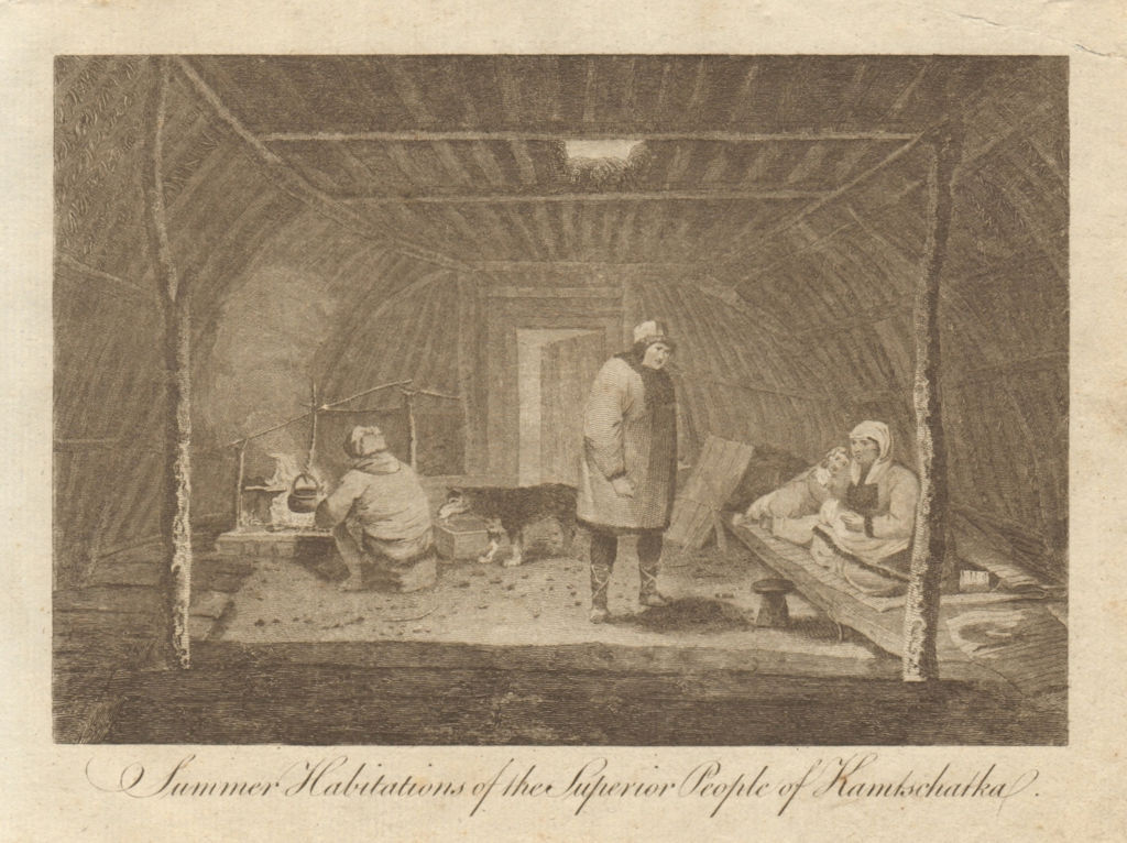 Associate Product Summer habitation of the people of Kamtschatka. Kamchatka. Russia. BANKES 1789