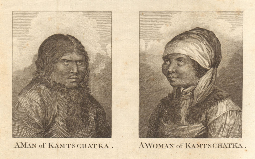 A woman Kamtschatka; a man of Kamtschatka. Kamchatka. Russia. BANKES 1789