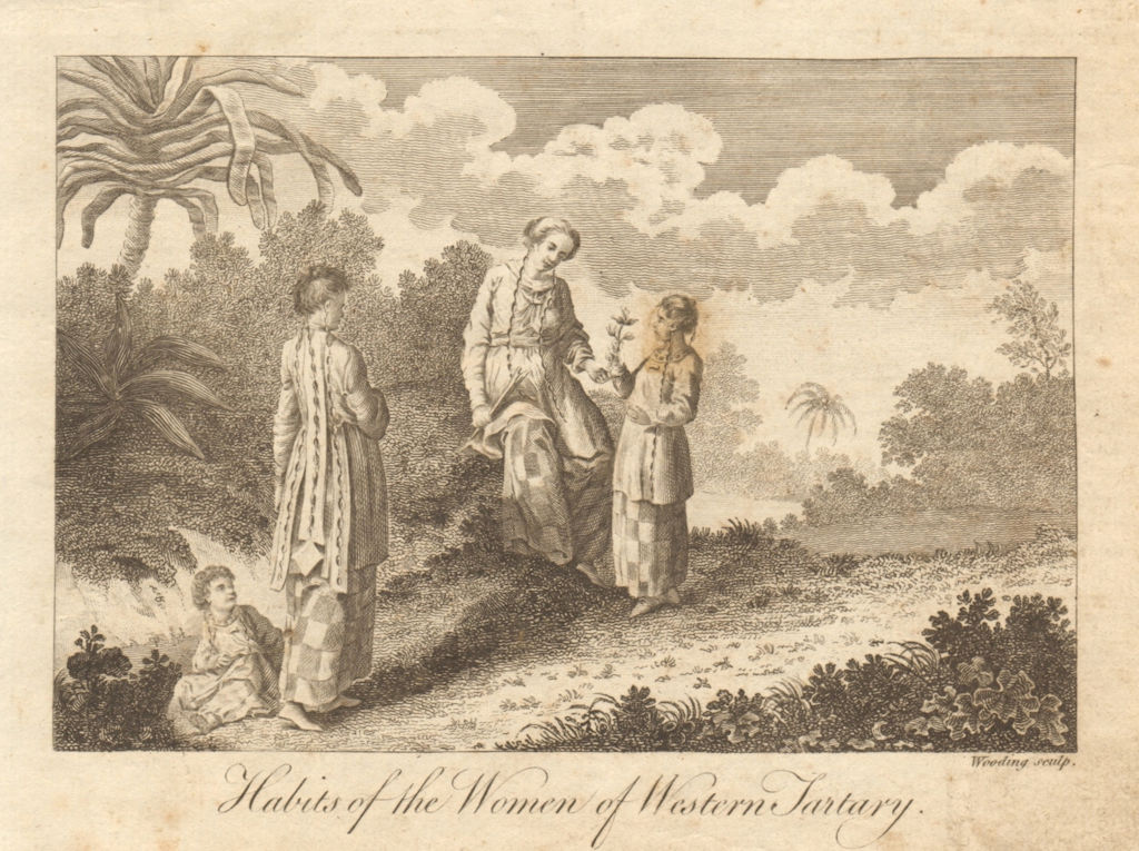 Habits of the women of Western Tartary. Central Asia. BANKES 1789 old print