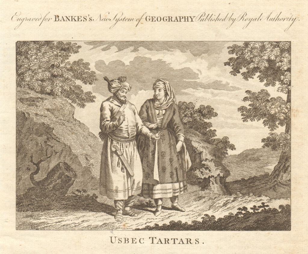 Associate Product Usbec Tartars. Uzbekistan. BANKES 1789 old antique vintage print picture