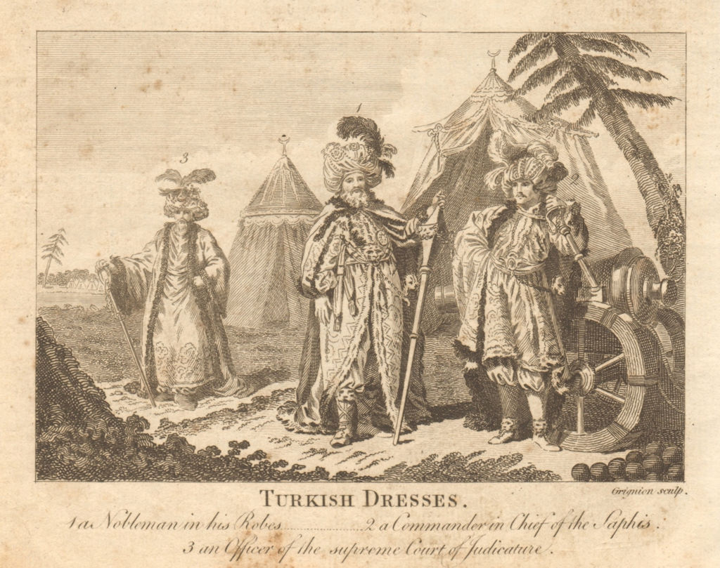 Ottoman dress. Nobleman. Sipahi Commander. Supreme Court officer. BANKES 1789