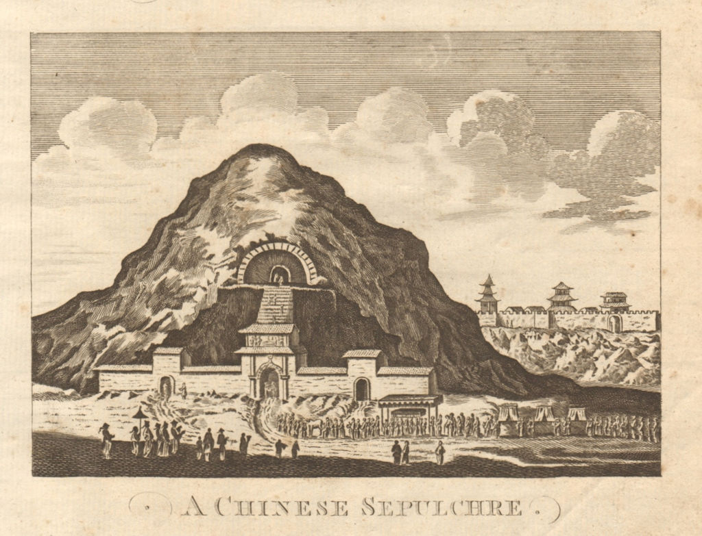 A Chinese sepulchre. China. Tomb. BANKES 1789 old antique print picture