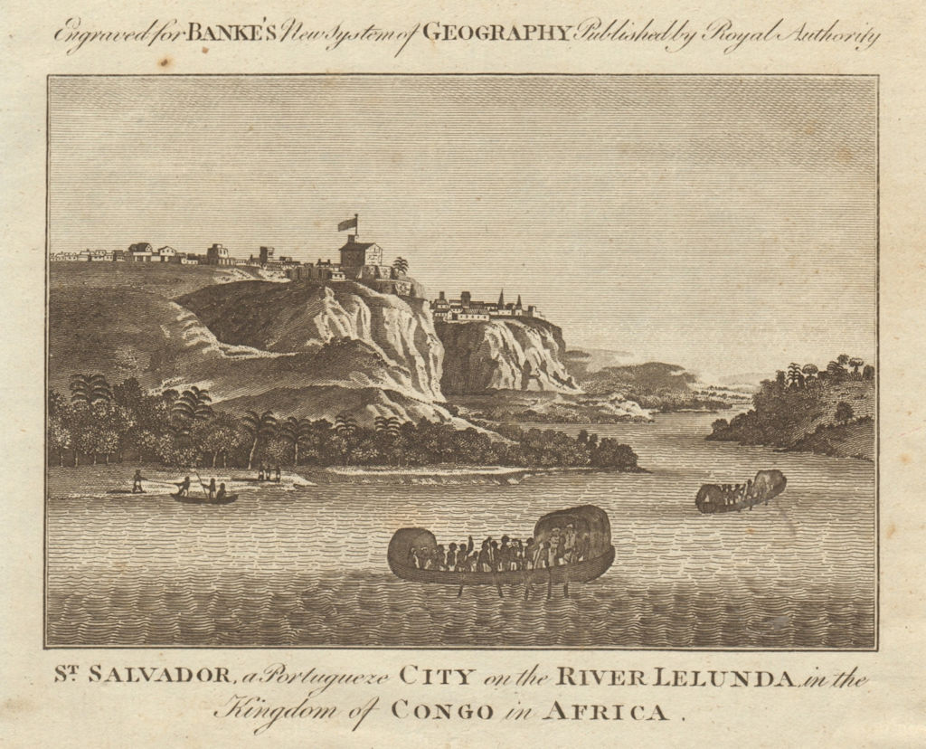 St. Salvador, Kingdom of Congo. Sao Salvador, M'banza-Kongo. Angola. BANKES 1789