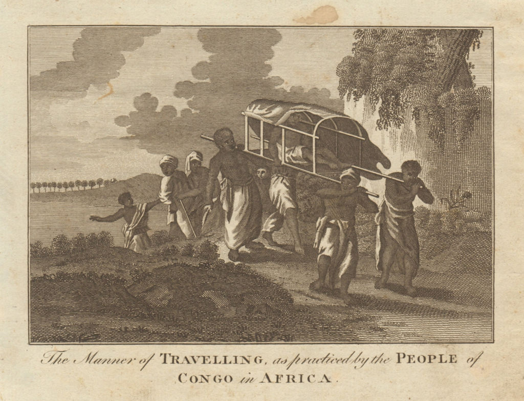 Associate Product The manner of travelling, practiced by the people of Congo. BANKES 1789 print