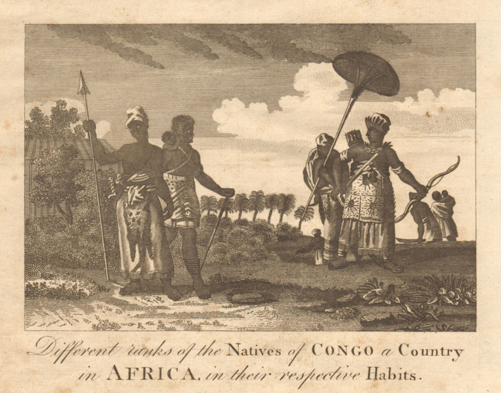 Associate Product Different ranks of the natives of Congo, Africa. BANKES 1789 old antique print