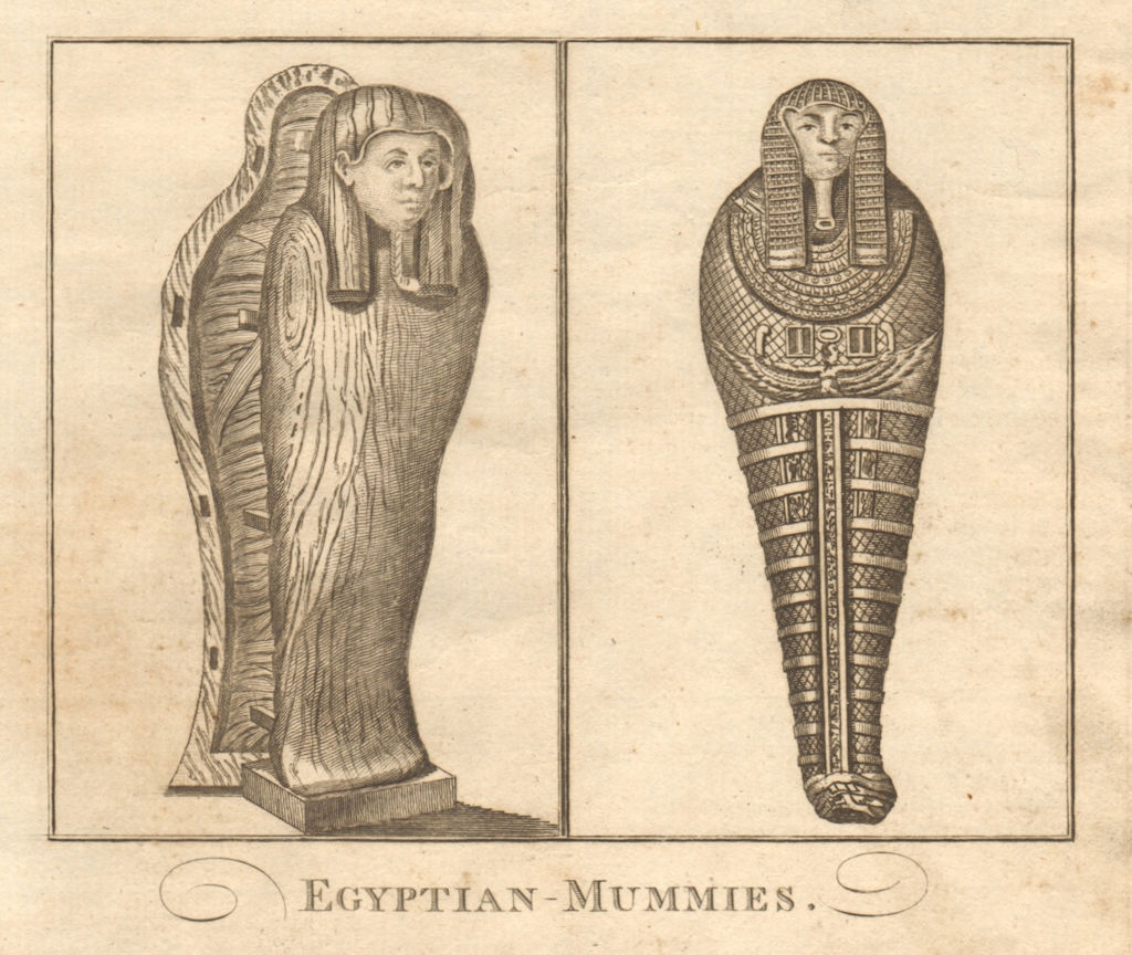 Egyptian mummies. BANKES 1789 old antique vintage print picture