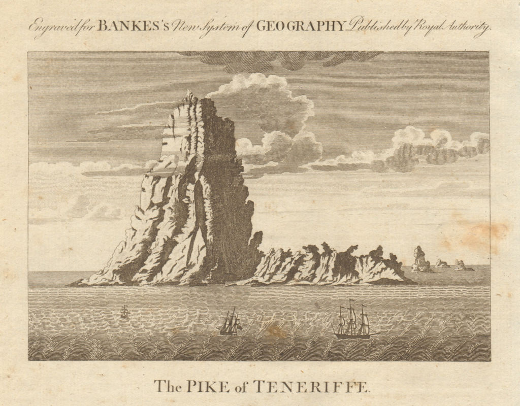 The pike of Teneriffe. Mount Teide, Tenerife, Canary Islands. Spain. BANKES 1789