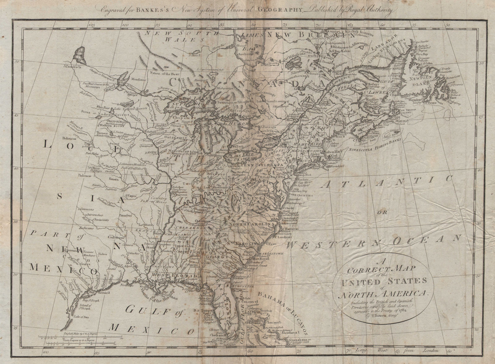 A correct map of the United States of North America, by Thomas BOWEN 1789