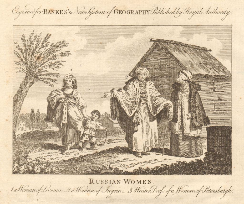 Russian women. Latvia, Ingria (Leningrad Oblast) & St Petersburg. BANKES 1789