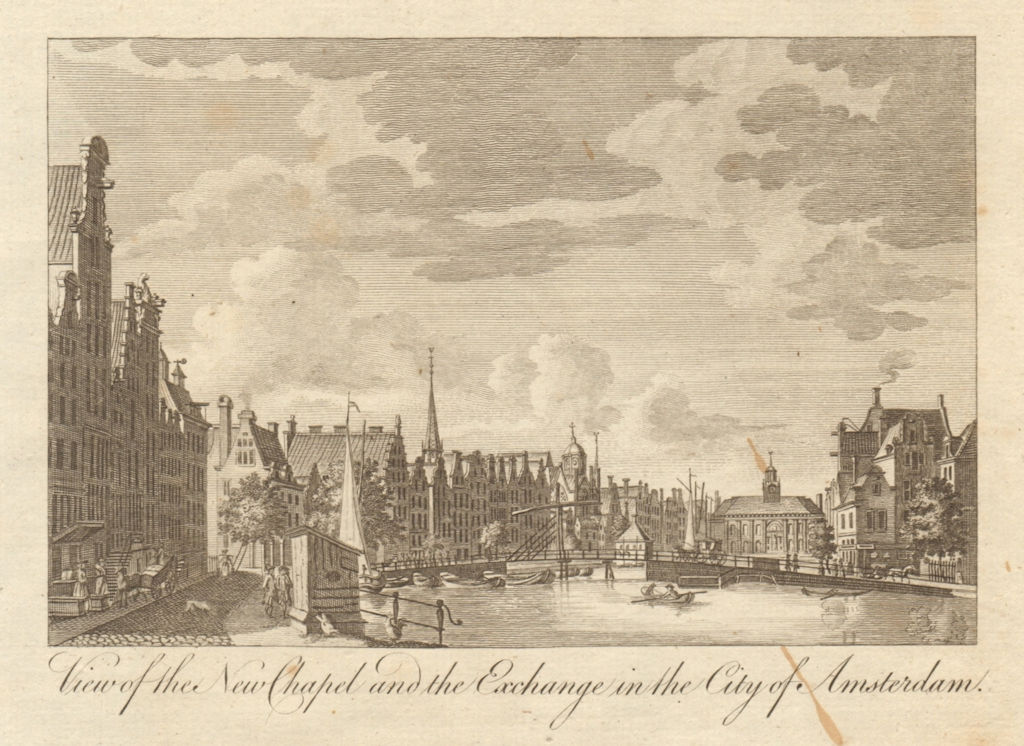 Associate Product View of the new chapel & the exchange, Amsterdam. Netherlands. BANKES 1789